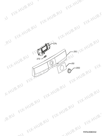 Взрыв-схема сушильной машины Aeg TP7050TW - Схема узла Command panel 037
