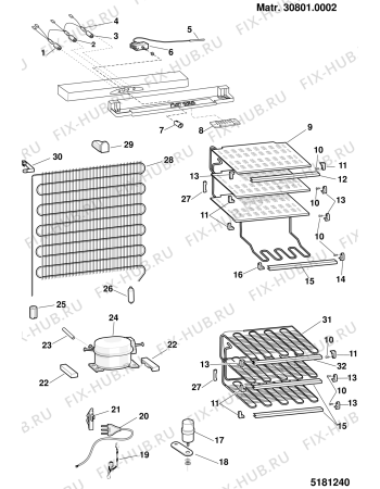 Схема №1 MZAA1TK1 (F083753) с изображением Корпусная деталь для холодильника Indesit C00299078