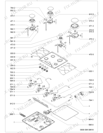 Схема №1 HB G21 S 601.234.75 с изображением Затычка для духового шкафа Whirlpool 481244039825