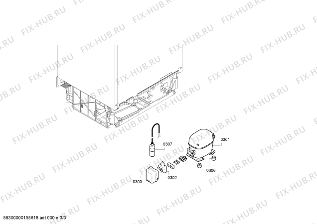 Схема №3 RC200300, Gaggenau с изображением Поднос для холодильной камеры Bosch 00791038