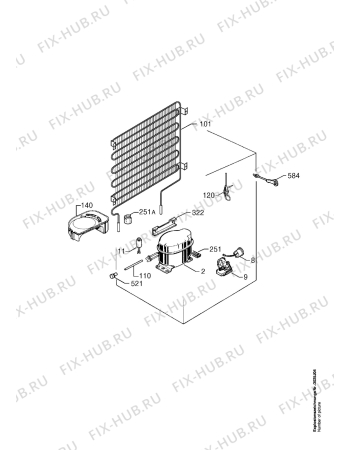 Взрыв-схема холодильника Aeg S1589-4TK - Схема узла Refrigerator cooling system