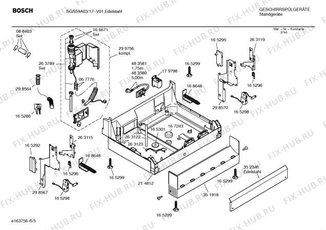 Схема №3 SGS59A03 с изображением Инструкция по эксплуатации для посудомоечной машины Bosch 00583097