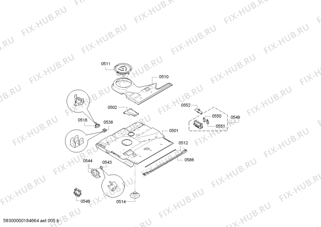 Схема №4 C17MR02N0 с изображением Панель управления для плиты (духовки) Bosch 11006602