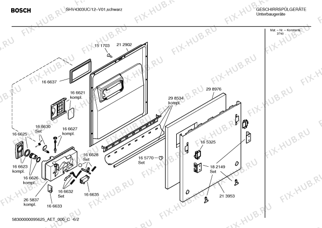 Схема №4 SHV4303UC с изображением Провод для посудомоечной машины Bosch 00366746