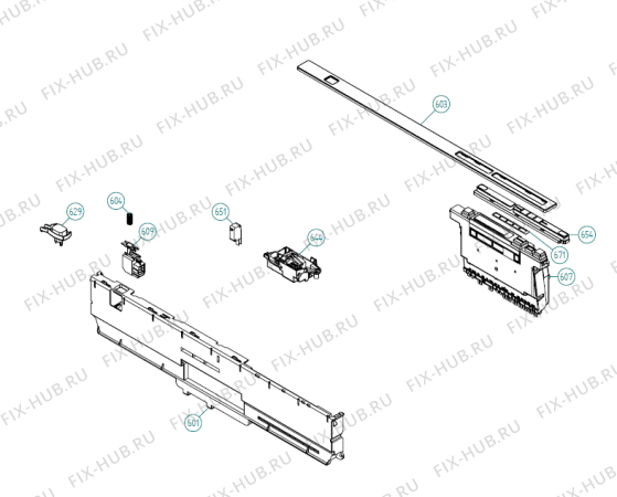 Взрыв-схема посудомоечной машины Atag VW6055PT XL NL   -VW6055PTUU-A01 (341706, DW70.3) - Схема узла 12