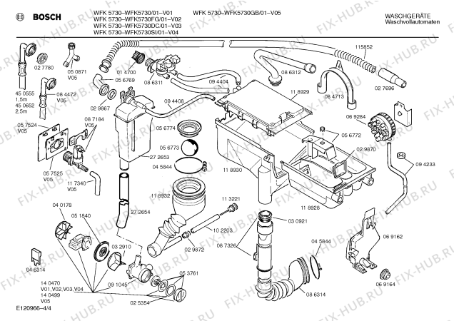 Взрыв-схема стиральной машины Bosch WFK5730SI WFK5730 - Схема узла 04