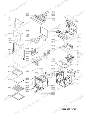 Схема №1 AKZM8920HIX с изображением Дверца для плиты (духовки) Whirlpool 481010684068