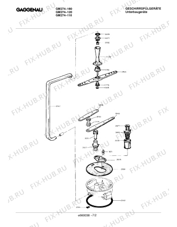 Схема №2 GM287910 с изображением Втулка для электропосудомоечной машины Bosch 00159382