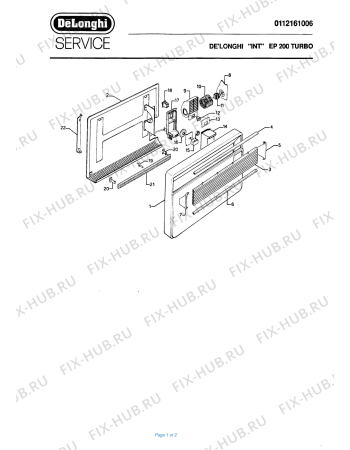 Схема №1 EP 50FS с изображением Микромодуль для ветродува DELONGHI 531623