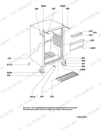 Взрыв-схема холодильника Electrolux RH230 - Схема узла Housing 001