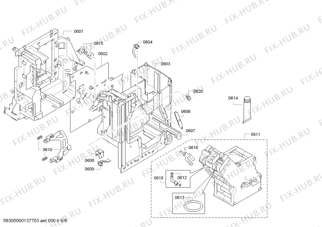 Схема №2 TK73005 EQ.7 / edition 08 с изображением Механический замок для электрокофеварки Siemens 00647696