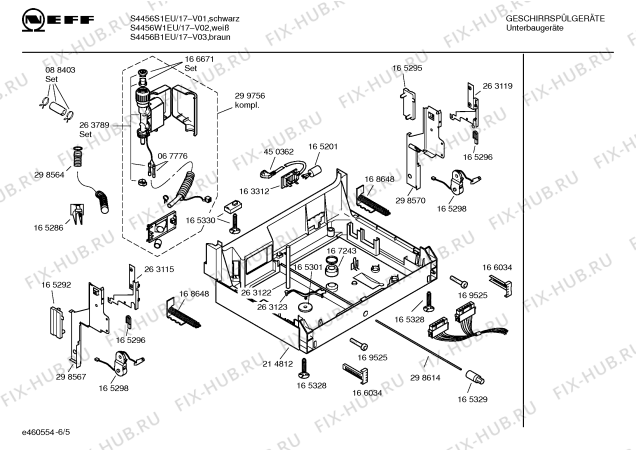 Схема №4 S4456S1EU с изображением Вкладыш в панель для посудомойки Bosch 00358985