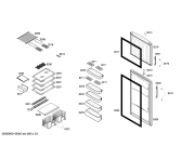 Схема №1 BD2665TM с изображением Дверь морозильной камеры для холодильника Bosch 00680196