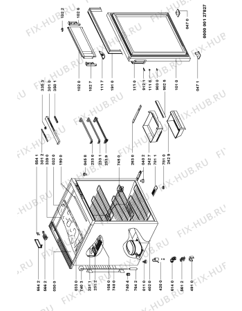 Схема №1 AFB 443/H с изображением Дверка для холодильника Whirlpool 481241618849