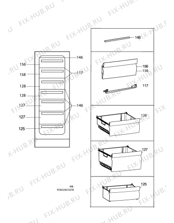 Взрыв-схема холодильника Electrolux EUF2907AOX - Схема узла C10 Interior