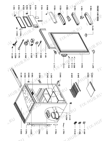 Схема №1 ARC 0640 с изображением Дверца для холодильника Whirlpool 481244069232