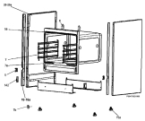 Схема №6 40005VD-MN с изображением Элемент корпуса для духового шкафа Aeg 3422107072
