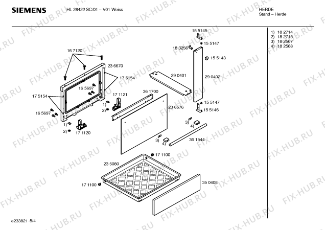 Схема №4 HL28422SC с изображением Ручка конфорки для плиты (духовки) Siemens 00183668