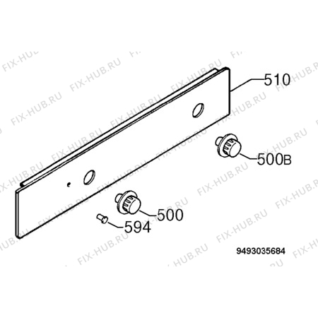 Взрыв-схема плиты (духовки) Zanussi Electrolux ZBG331XE - Схема узла Command panel 037