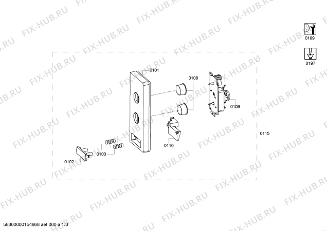 Схема №1 MDA1050 с изображением Панель управления для свч печи Bosch 00705927