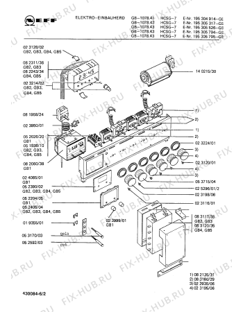 Схема №4 195305786 1077.23LHCDA-7 с изображением Индикатор для плиты (духовки) Bosch 00082243