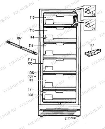 Взрыв-схема холодильника Unknown CM290F - Схема узла C10 Interior