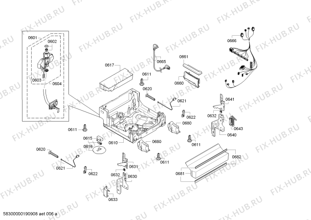 Взрыв-схема посудомоечной машины Bosch SPS40F22EU, AquaStop, Serie 2 - Схема узла 05