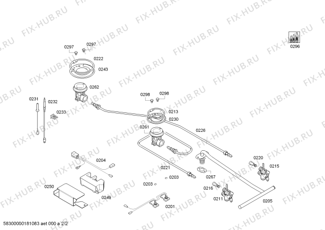 Схема №1 PGE375K05W ENC.PGE375K05W 2G BO30F PROFI-LINE с изображением Соединительный кабель для электропечи Siemens 00617821
