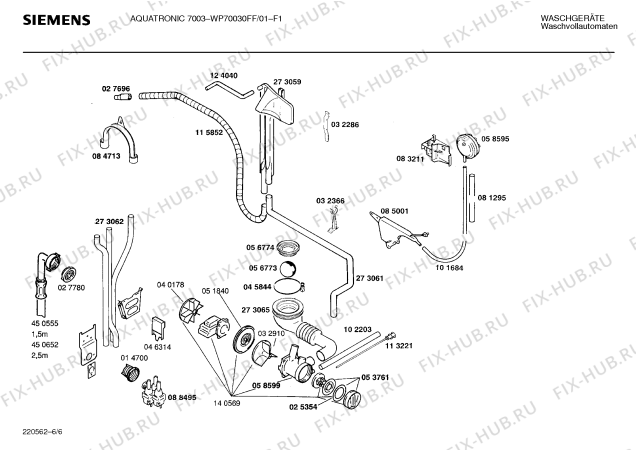 Взрыв-схема стиральной машины Siemens WP70030FF AQUATRONIC 7003 - Схема узла 06