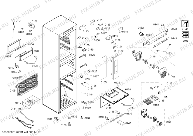 Схема №2 KKF25526TI с изображением Дверь для холодильника Bosch 00713193