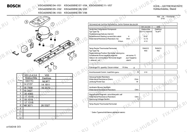 Схема №1 KSG3520NE с изображением Инструкция по эксплуатации для холодильника Bosch 00582129