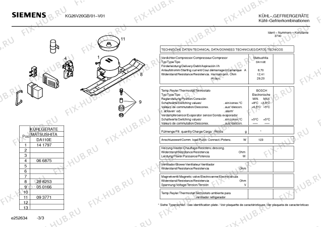 Взрыв-схема холодильника Siemens KG26V20GB - Схема узла 03