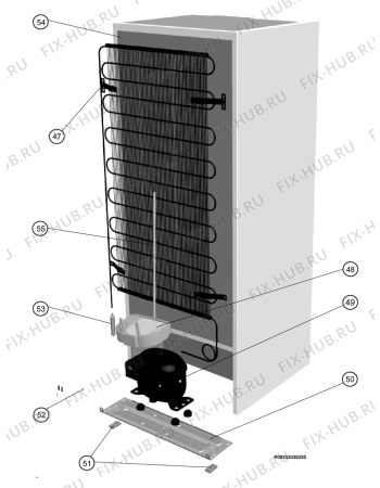 Взрыв-схема холодильника Electrolux ERB22010W - Схема узла Cooling system 017