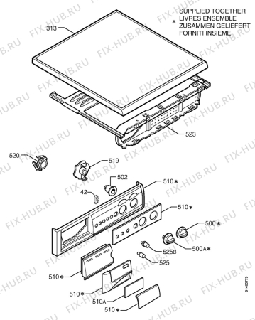 Взрыв-схема стиральной машины Electrolux EW858F - Схема узла Command panel 037