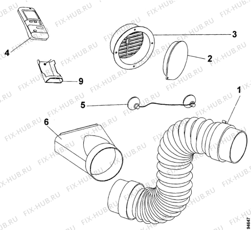 Взрыв-схема кондиционера Arthurmartinelux CL2220E - Схема узла Accessories