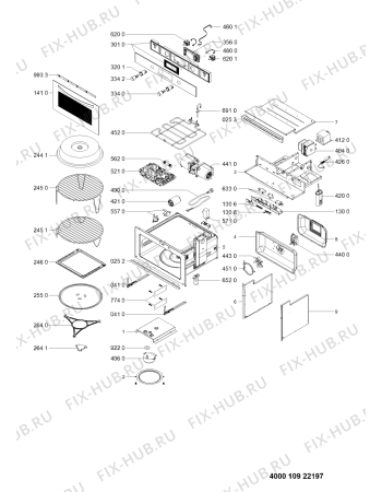 Схема №1 MWI 3455 IX с изображением Дверца для микроволновки Whirlpool 481010911839