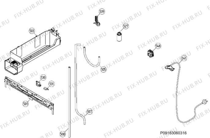 Взрыв-схема стиральной машины Electrolux TKSL3M101 - Схема узла Electrical equipment 268