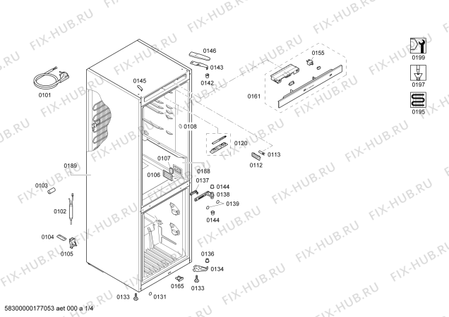 Схема №3 KG39NVI31 с изображением Вентиляционный канал для холодильной камеры Siemens 00747698