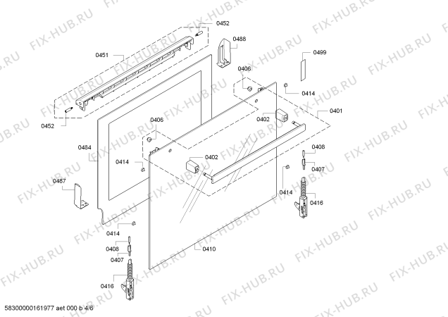 Взрыв-схема плиты (духовки) Bosch HBG23B450 - Схема узла 04