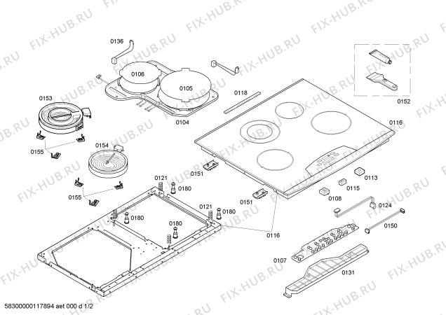 Схема №1 CIT302DS с изображением Модуль управления для духового шкафа Bosch 00660281