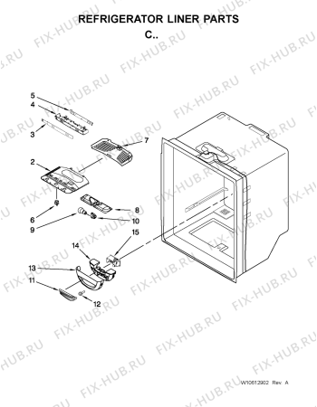 Схема №6 5GFC20PRAA с изображением Запчасть для холодильной камеры Whirlpool 482000013199