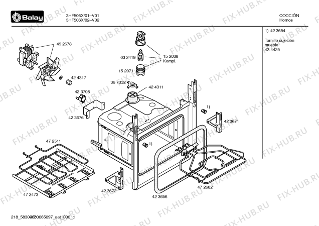 Схема №3 HEV43W350 с изображением Кронштейн для плиты (духовки) Bosch 00423672