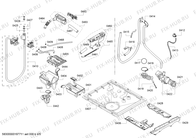 Схема №1 WM14T709FF с изображением Ручка для стиралки Siemens 10005545