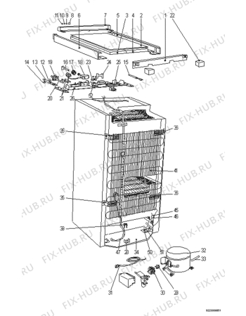 Взрыв-схема холодильника Zanussi ZV245R - Схема узла Electrical equipment 268