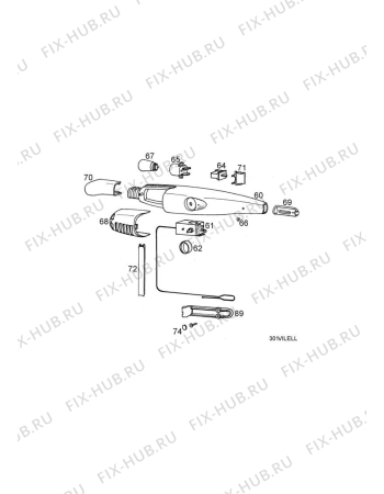 Взрыв-схема холодильника Faure FRC354W - Схема узла Electrical equipment 268