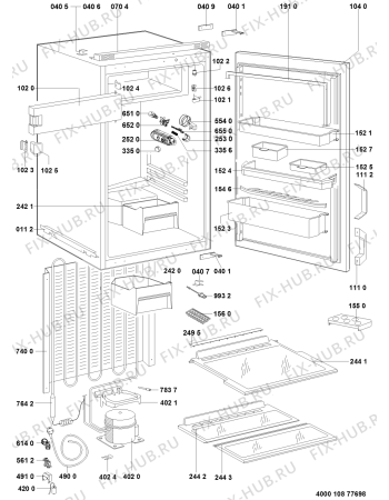 Схема №1 KVE 10S7000L A++WS с изображением Дверца для холодильной камеры Whirlpool 481010753394