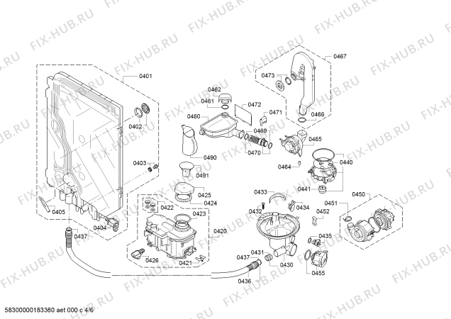 Схема №4 SMI86N25DE Exclusiv, Made in Germany с изображением Силовой модуль запрограммированный для посудомоечной машины Bosch 12003864