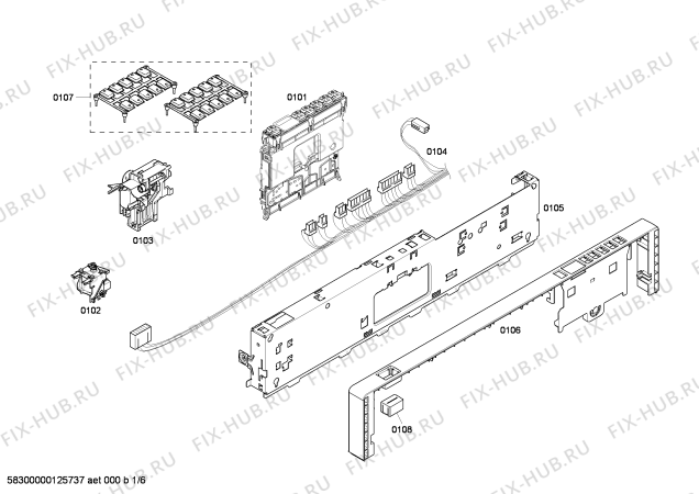 Схема №4 SHX46L12UC DLX Series с изображением Ручка двери для посудомойки Bosch 00664157