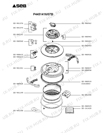 Схема №1 P4451416/07A с изображением Сотейника Seb SS-981375