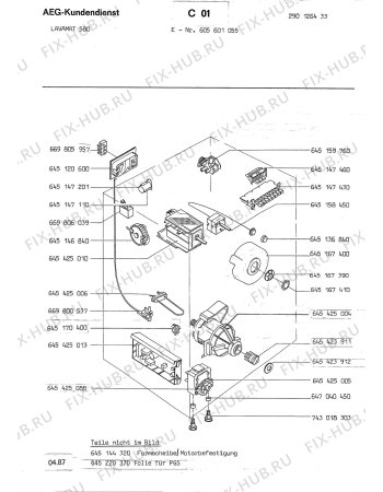 Взрыв-схема стиральной машины Aeg LAV580 - Схема узла Electrical equipment